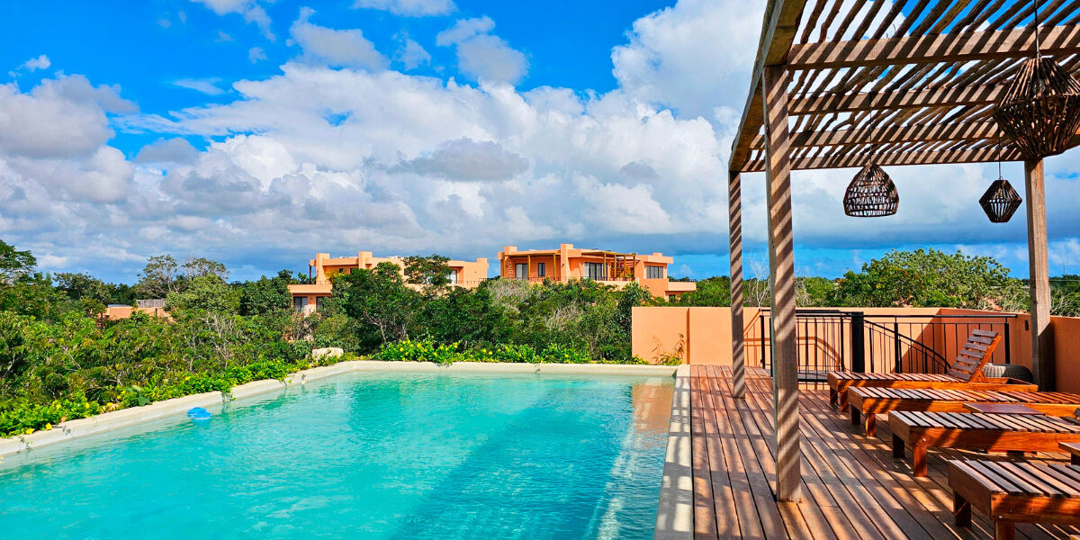 Alberca en casa de Tulum